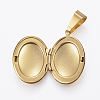 Ion Plating(IP) 304 Stainless Steel Locket Pendants LS-STAS-H389-28G-2