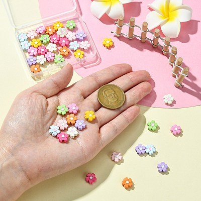 45Pcs 9 Color Baking Paint Alloy Handmade Beads FIND-CJ0002-74-1
