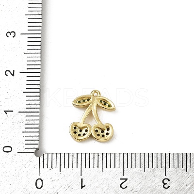 Brass Micro Pave Cubic Zirconia Pendants KK-M322-48G-06-1