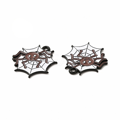 Rack Plating Halloween Alloy Enamel Pendants FIND-G054-16EB-02-1