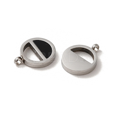 304 Stainless Steel Enamel Charms STAS-L022-334P-1
