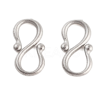 Non-Tarnish 304 Stainless Steel S-Hook Clasps STAS-L082-001P-01-1