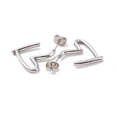 Non-Tarnish 304 Stainless Steel Stud Earring for Women EJEW-F287-01P-1