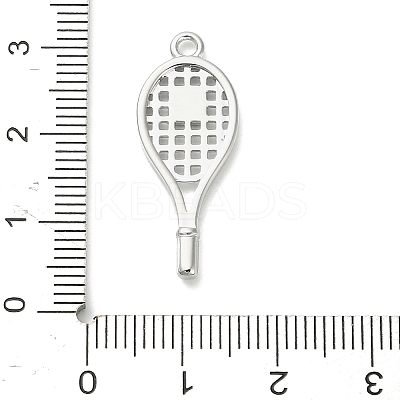 304 Stainless Steel Micro Pave Cubic Zirconia Pendants STAS-C147-02C-P-1
