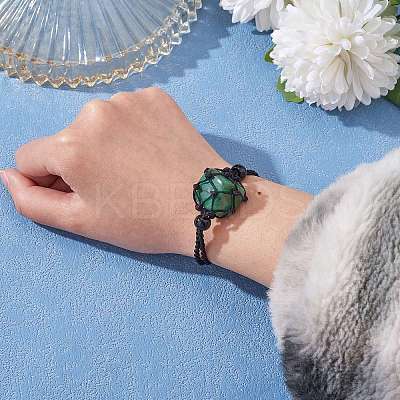 Adjustable Braided Nylon Cord Macrame Pouch Bracelet Making AJEW-SW00013-15-1