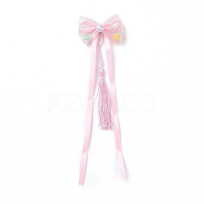 Bowknot Long Ribbon Alligator Hair Clip PHAR-D013-03A-1