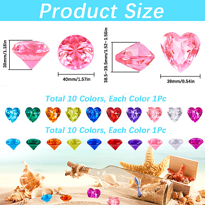 20Pcs 20 Styles Plastic Cabochons KY-SP0001-27-1