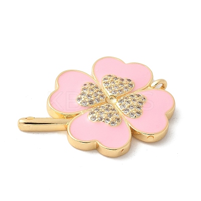 Brass Micro Pave Cubic Zirconia Pendants KK-U053-25G-03-1
