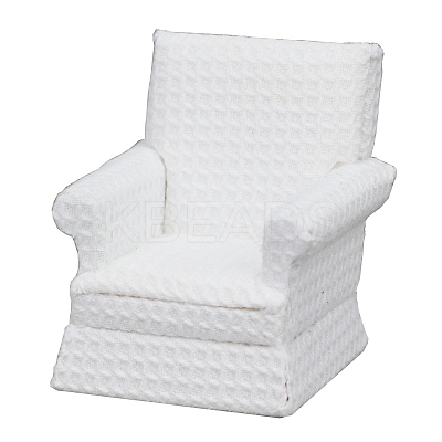 Wood & Fabric Armchair Sofa Miniature Ornaments PW-WG887AE-01-1
