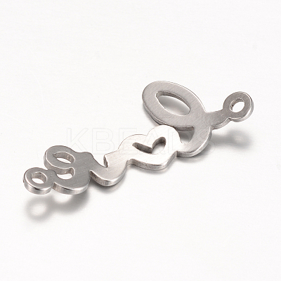 Non-Tarnish 201 Stainless Steel Links connectors LS-X-STAS-S059-07B-1