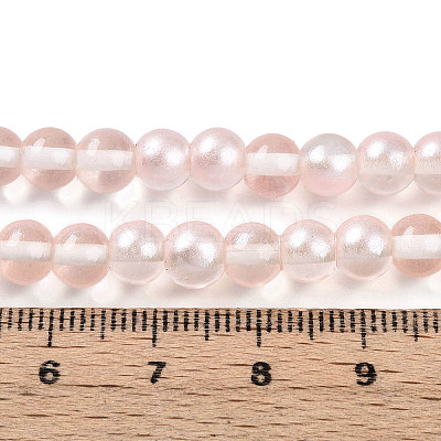 Baking Paint Transparent Glass Beads Strands DGLA-N011-6mm-03-1