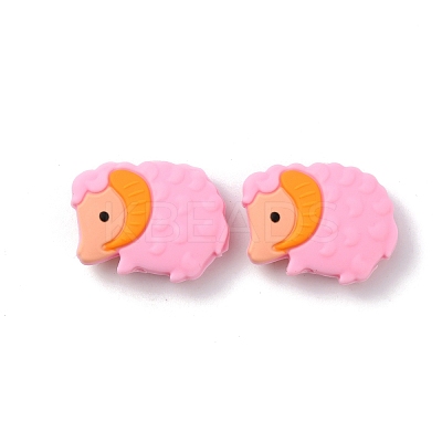 Sheeps Food Grade Eco-Friendly Silicone Beads SIL-WH0008-38A-1