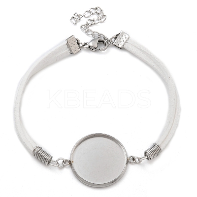 Faux Suede Double Cord Bracelet Making STAS-M084-10P-04-1