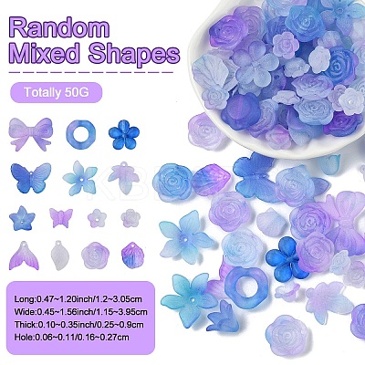 50G Transparent Acrylic Beads OACR-YW0002-44F-1