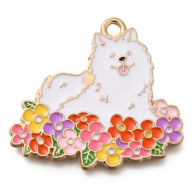 Animal Flower Alloy Enamel Pendants ENAM-Q508-01C-1