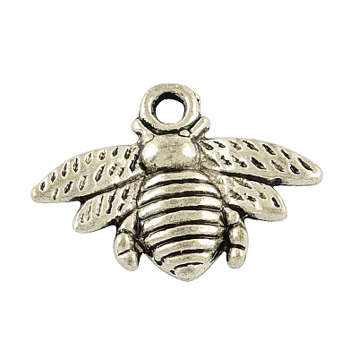 Tibetan Style Alloy Bees Pendants LS-TIBEP-2902-AS-NR-1