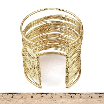 Spring 304 Stainless Steel Open Bangles for Women BJEW-K288-02A-G-1