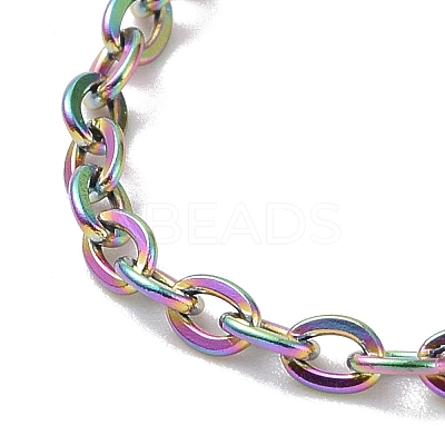 Ion Plating(IP) 304 Stainless Steel Cross Chain Necklaces NJEW-F262-03-A-1