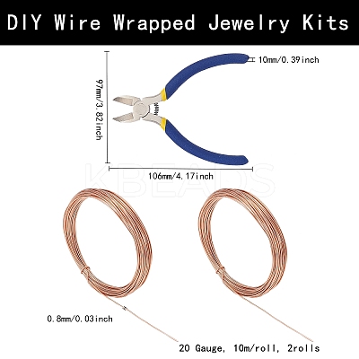 DIY Wire Wrapped Jewelry Kits DIY-BC0011-81A-03-1