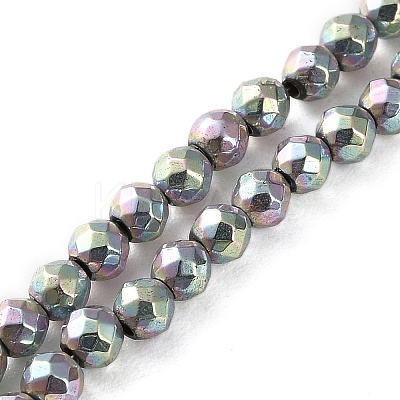 Electroplated Synthetic Non-magnetic Hematite Beads Strands G-C248-D01-3mm-02-1