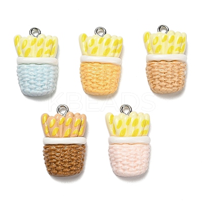 Opaque Resin Pendants RESI-F057-01-1