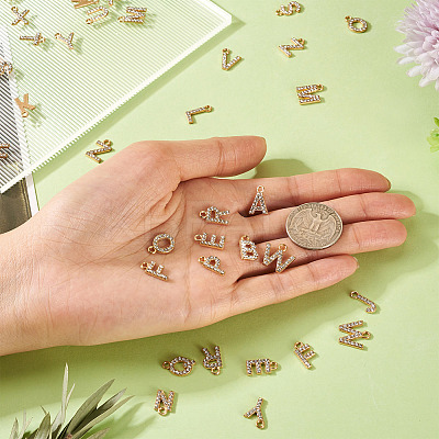 2 Sets Alloy Rhinestone Charms ENAM-TA0008-99LG-1