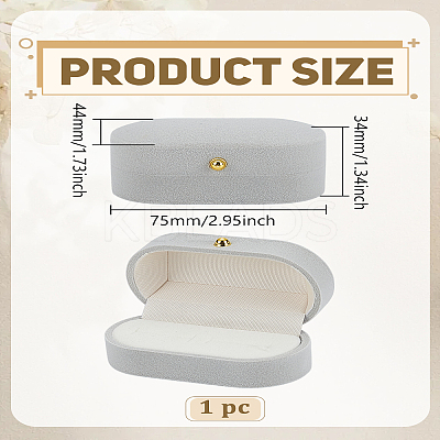 1Pc Rectangle Velvet Couple Rings Boxes CON-LP0001-87C-1