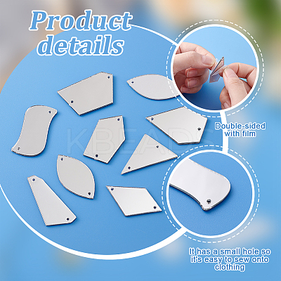Triangle/Polygon/Rectangle/Horse Eye/Rhombus Acrylic Connector Charms MACR-PH0001-85B-1