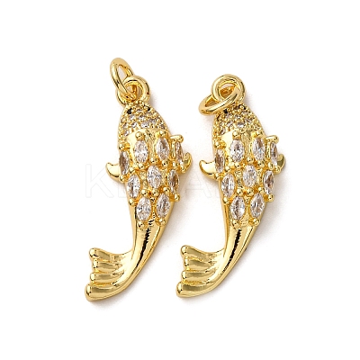 Brass Micro Pave Cubic Zirconia Pendants KK-A271-03D-G-1