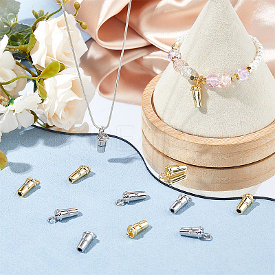 12Pcs 2 Colors Brass Pendants KK-HS0001-45-1