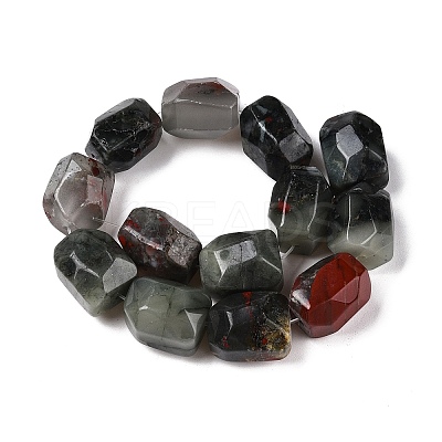Natural African Bloodstone Beads Strands G-N342-147-1