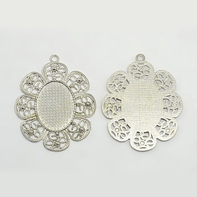 Alloy Pendant Cabochon Settings X-PALLOY-CJX88-P-LF-1