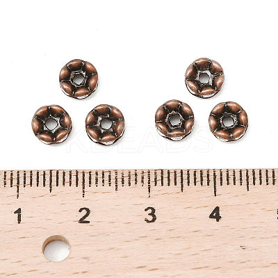 Brass Rhinestone Spacer Beads X-RB-A014-L6mm-01R-NF-1