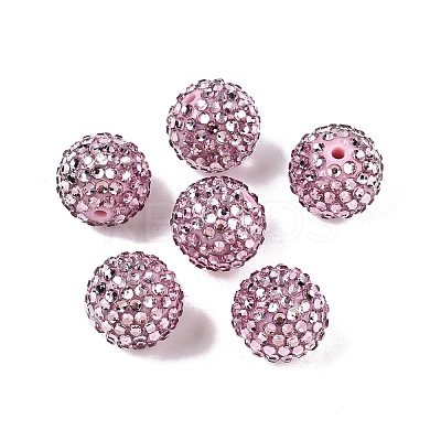 Transparent Resin Rhinestone Graduated Beads RESI-S314-18x20-09-1