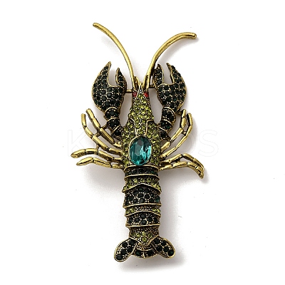 Alloy Rhinestone Brooch JEWB-K027-04B-AG-1