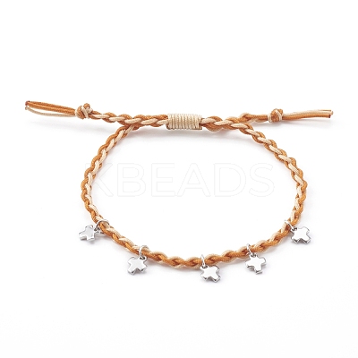 Adjustable Nylon Thread Braided Bead Bracelets BJEW-JB06058-1