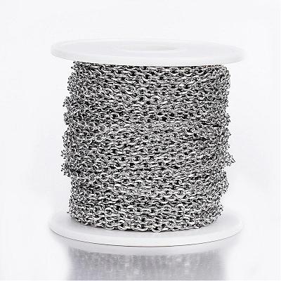 Tarnish Resistant 304 Stainless Steel Cable Chains CHS-H003-01P-1