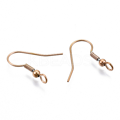 304 Stainless Steel Earring Hooks X-STAS-S111-003RG-1