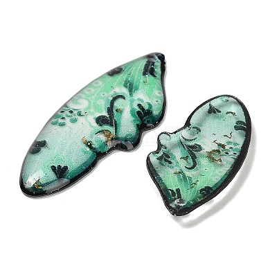 4Pcs 4 Styles Transparent Epoxy Resin Pendants RESI-B032-03D-1