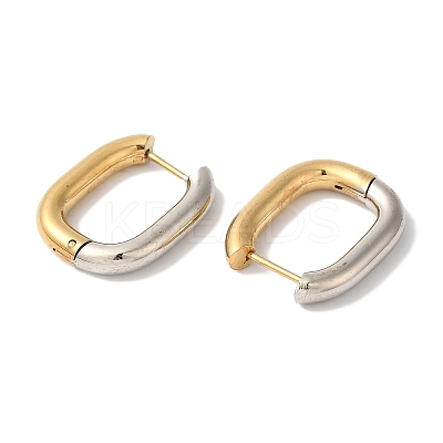 Rectangle Ion Plating(IP) 304 Stainless Steel Hoop Earrings for Women EJEW-L287-059GP-1