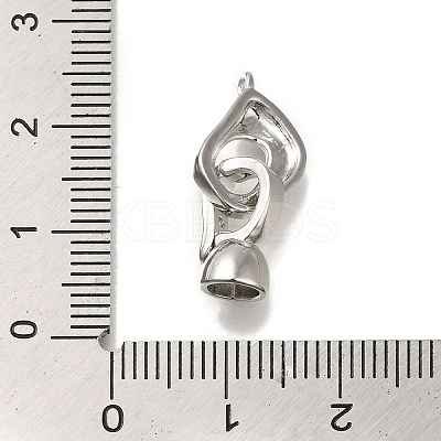 Brass Micro Pave Clear Cubic Zirconia Fold Over Clasps KK-H480-39P-1