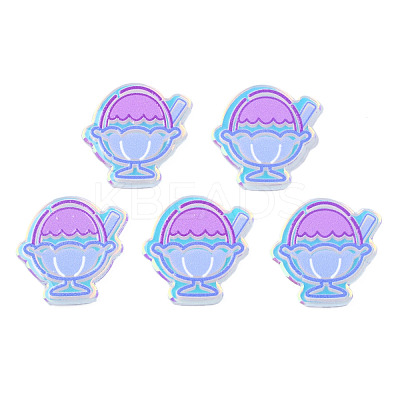 Transparent Printed Acrylic Cabochons TACR-N016-27-1