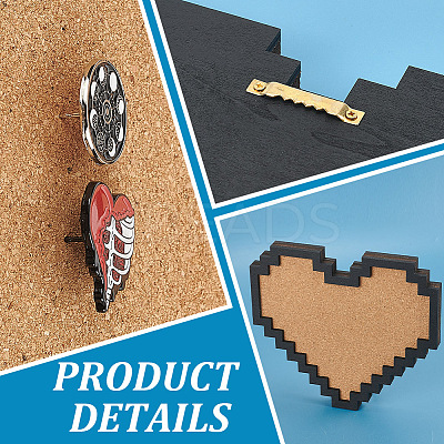 Wall Mounted Brooch Jewelry Display Cork Tray AJEW-WH0016-26D-1
