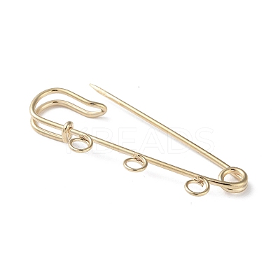 Rack Plating Iron Brooch Findings FIND-D036-03KCG-01-1