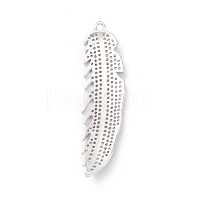 Rack Plating Brass Micro Pave Clear Cubic Zirconia Big Pendants KK-L155-65P-1