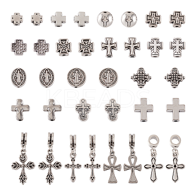 Tibetan Style Alloy Beads TIBEB-TA0001-17AS-1