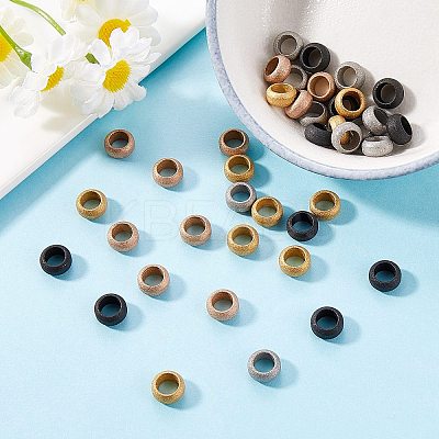 40Pcs 4 Colors 304 Stainless Steel Big Hole Beads STAS-SZ0001-86-1