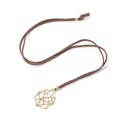 Crystal Holder Cage Necklaces NJEW-JN04586-03-1