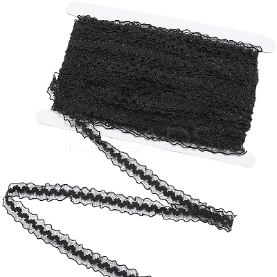 25M Nylon Elastic Pleated Lace Trim OCOR-CY0001-13B-1