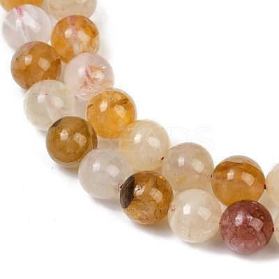 Natural Ferruginous Quartz Beads Strands G-U026-A08-10mm-1